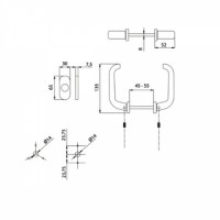 doppia maniglia LORY - A - disegno tecnico